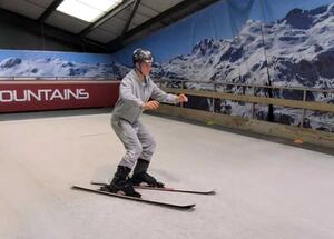 Learning How To Ski On A Revolving Slope at Moving Mountains Ski
