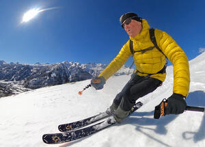 A review of the RAB Mythic Alpine 900FP Down Jacket when ski-touring in the French Alps