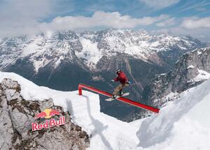 Heart Stopping Red Bull Ski / Snowboard No Fall Ridge Challenge