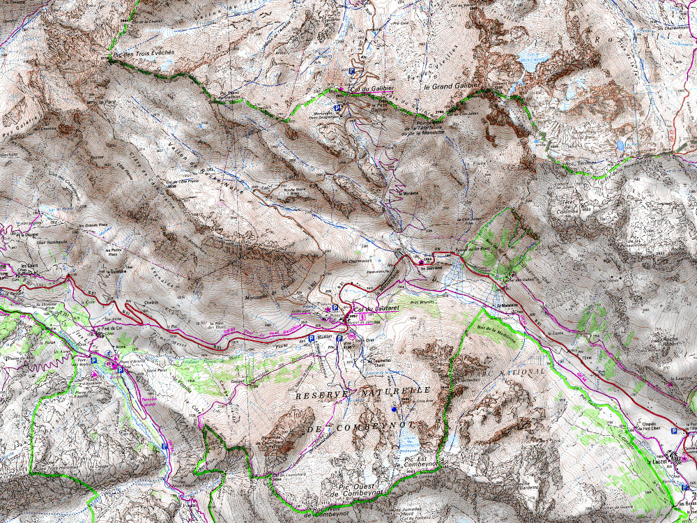 ski touring routes Col du Galibier and Col du Lautaret